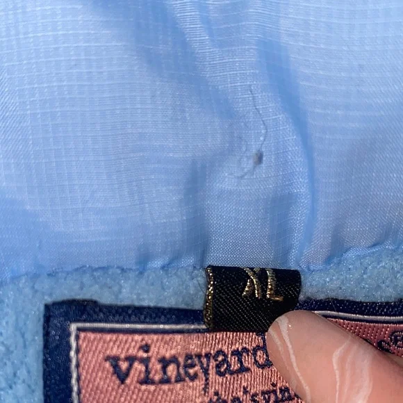 Vineyard Vines Blue and White Quilted Dog Jacket - Picture 8 of 9